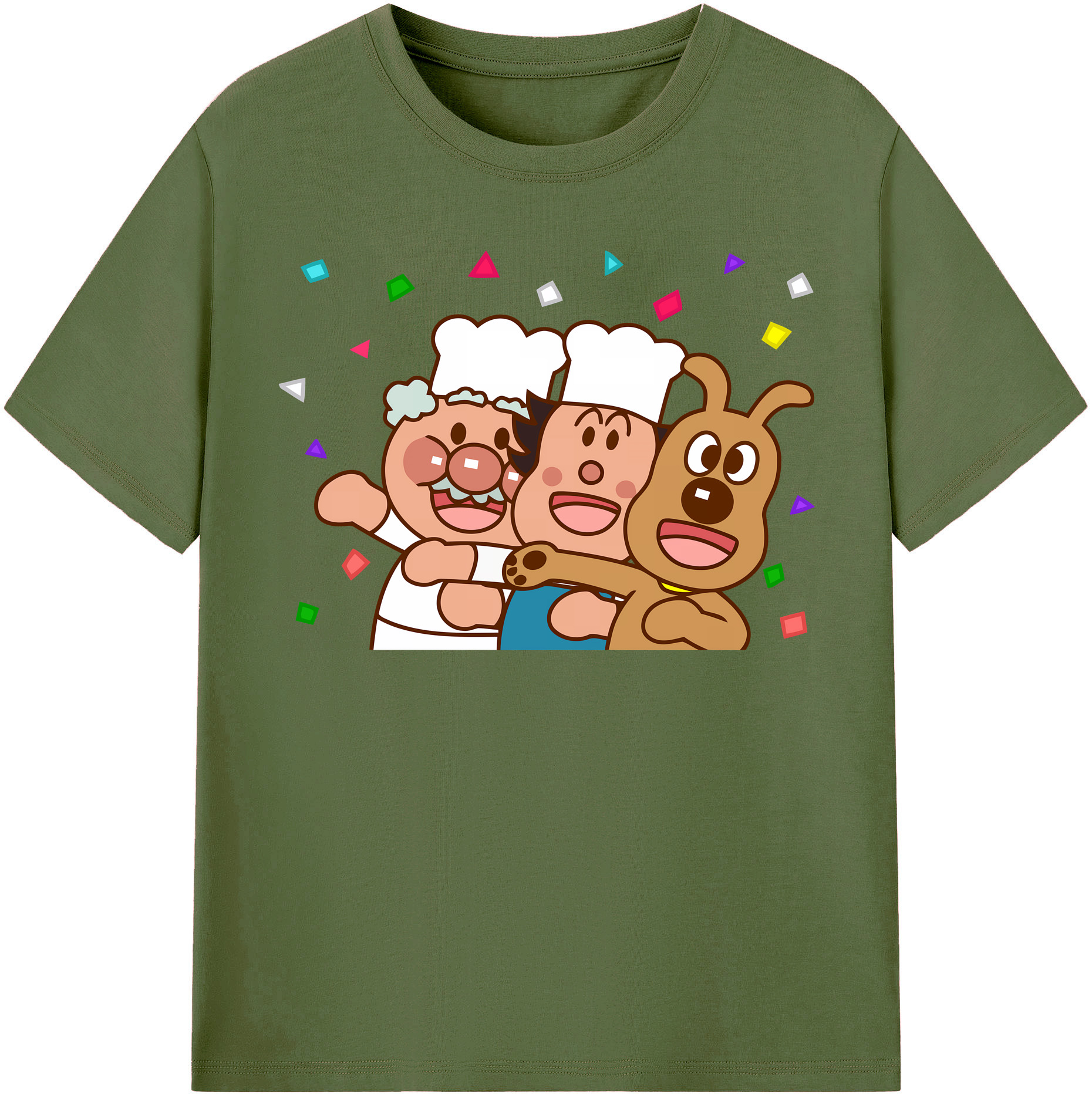 （画像用） アンパンマン Anpanman 綿100％半袖Tシャツ（フロントプリント）